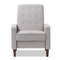 Baxton Studio Mathias Mid-century Modern Light Grey Upholstered Lounge Chair 143-8135 - alternate 7